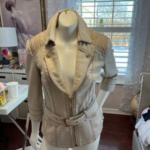 Size 0 tan gently worn beige blazer